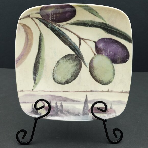 SIX Pfaltzgraff Tuscan Delight Appetizer Plates Lisa Audit Tuscan Olives Plates - Picture 6 of 8